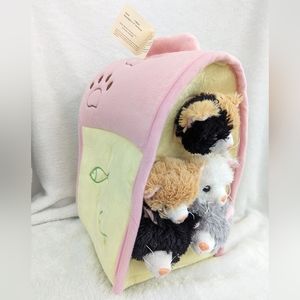 Unipak 12" Cat House with Five Cat Plush
